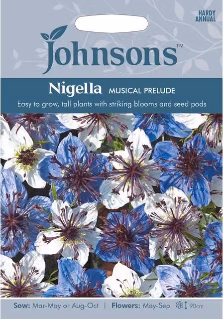 Johnsons Musical Prelude Blue Nigella Flower Seeds