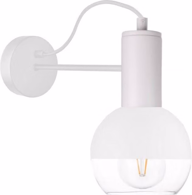 Netlighting Arne White Glass Wall Lamp, Diameter: 25 cm, 1x E27