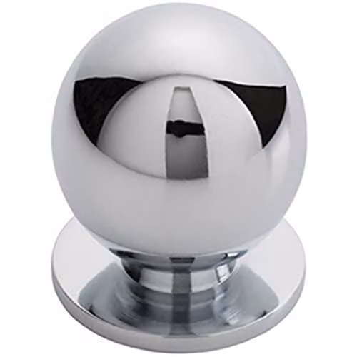 Loops Solid Ball Cupboard Door Knob in Polished Chrome, 30mm Diameter – 1