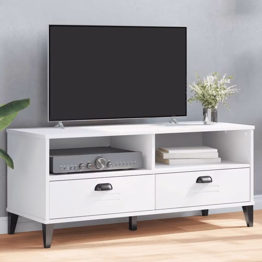 Berkfield Home VIKEN TV Cabinet in White Matt Engineered Wood – 2