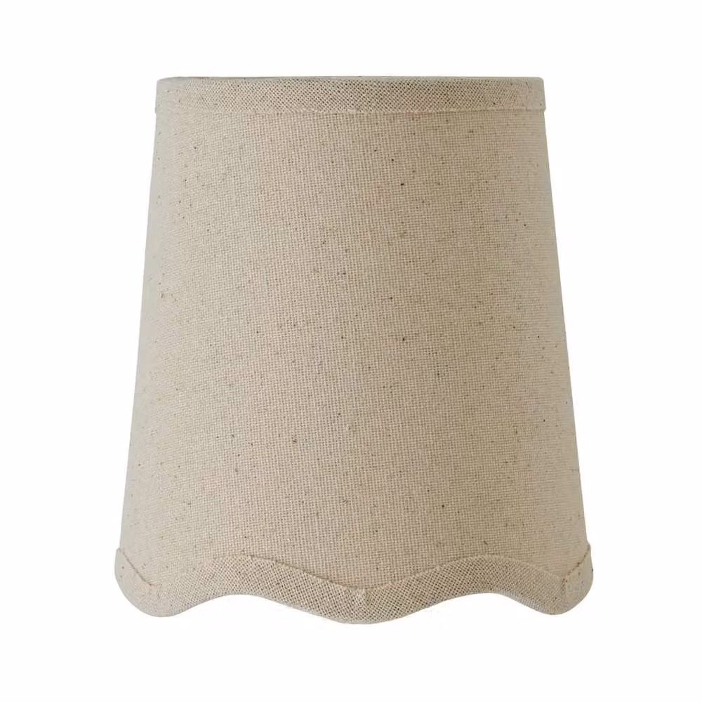 ValueLights Mabel Extra Small Scallop Edge Linen Lamp Shade in Natural – 2