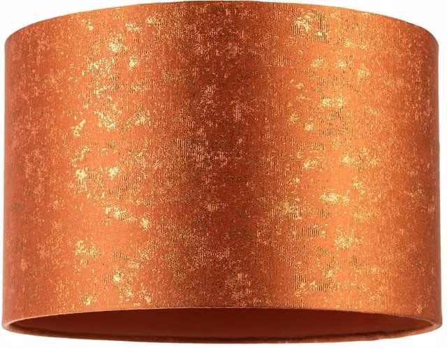 Happy Homewares Orange and Gold Art Deco Jacquard Fabric Round Lamp Shade W: 30 cm, H: 20 cm – 6