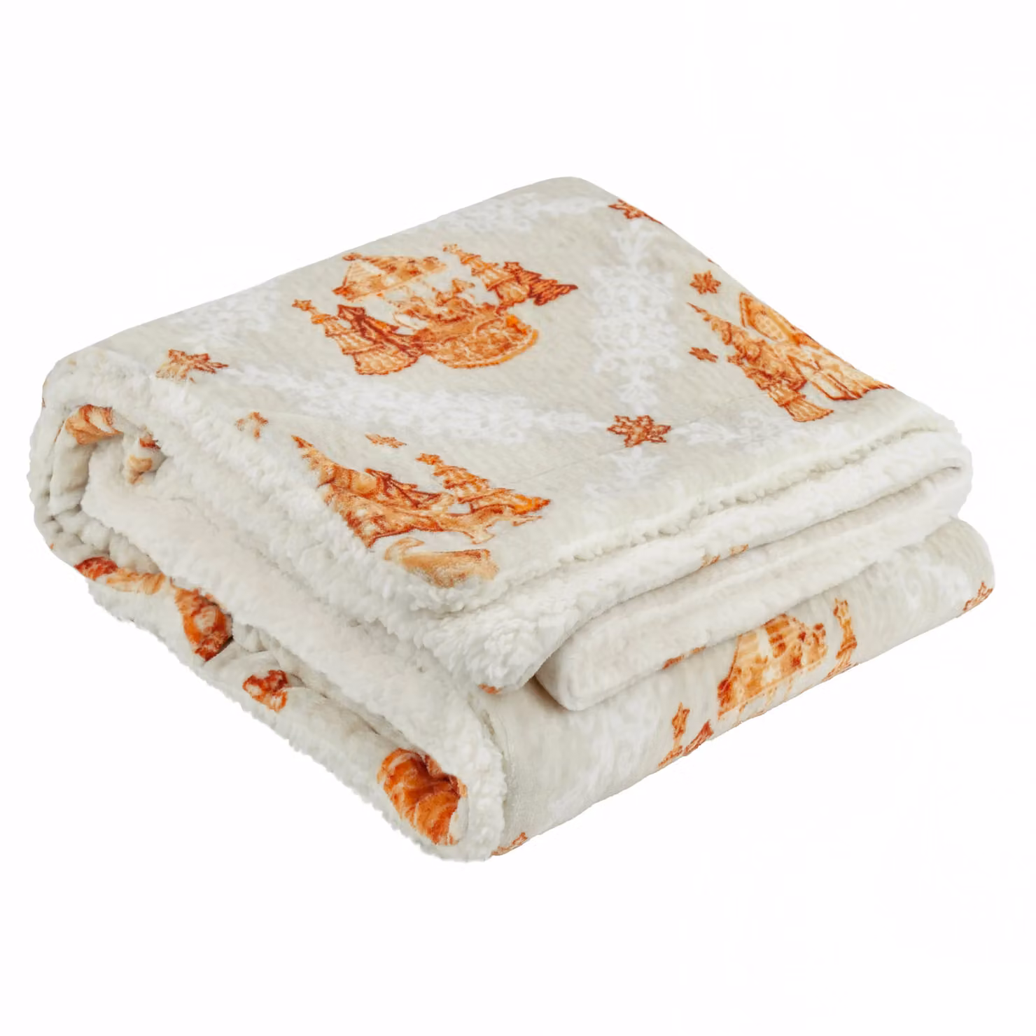 Riva Home Gretel Sherpa Fleece Throw in Beige, W/D/H: 130 x 180 cm – 2