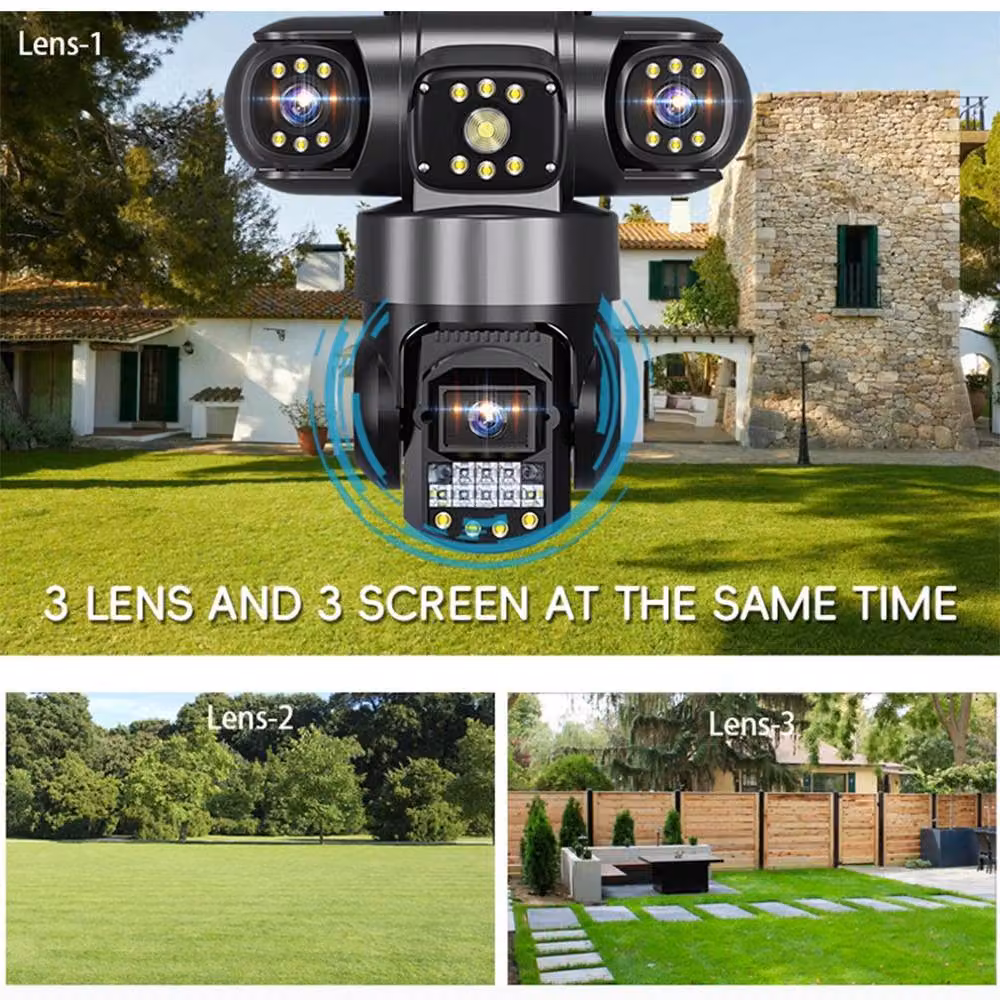 Kelvenix Wireless IP Outdoor CCTV HD PTZ Home Security Camera in Black – 3