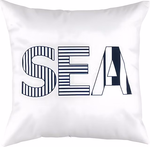 Gardenista Water Resistant Nautical Striped Outdoor Scatter Cushion in Blue and White