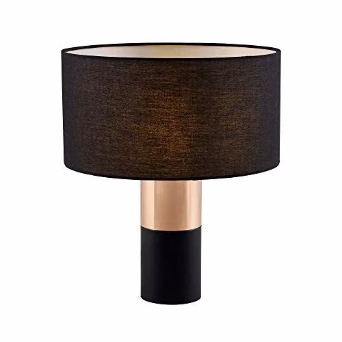 Teamson Home Ayden Dimmable LED Table Lamp with Touch Control in Black and Gold/Brass – 1