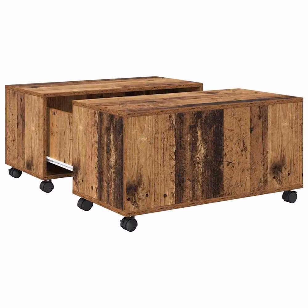 Berkfield Home Modern Square Coffee Table in Brown Engineered Wood, W/D/H: 75 x 75 x 38 cm – 3