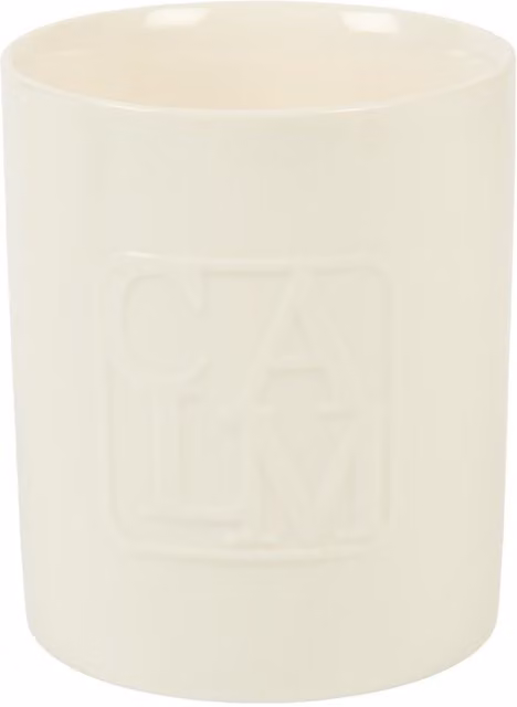 True Aroma Ceramic Calm Tabletop Candle in White