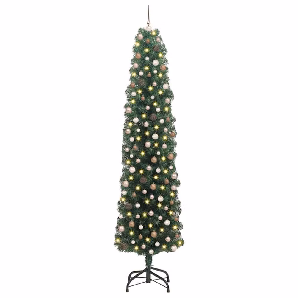 Berkfield Home Artificial Green Christmas Tree with 300 LEDs and Stand, Height: 240 cm – 2