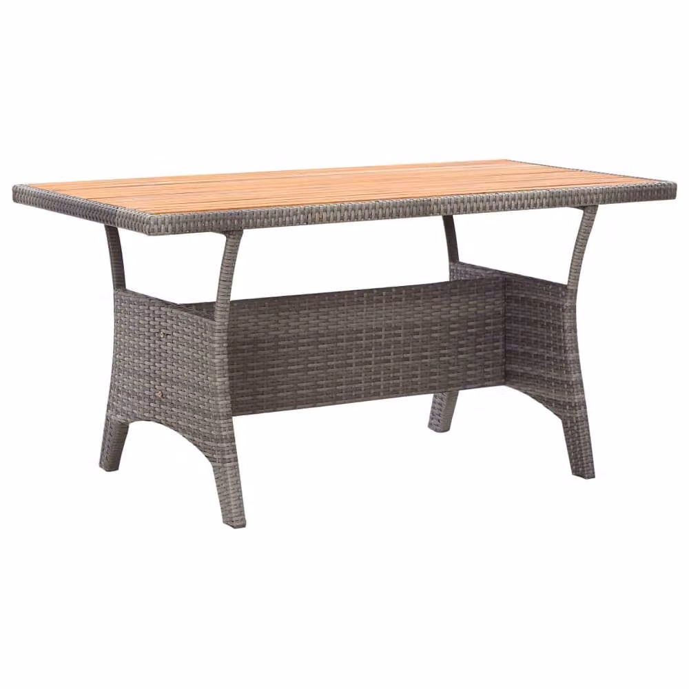 Berkfield Home Grey Acacia Wood Garden Table, W/D/H: 120 x 70 x 66 cm – 2
