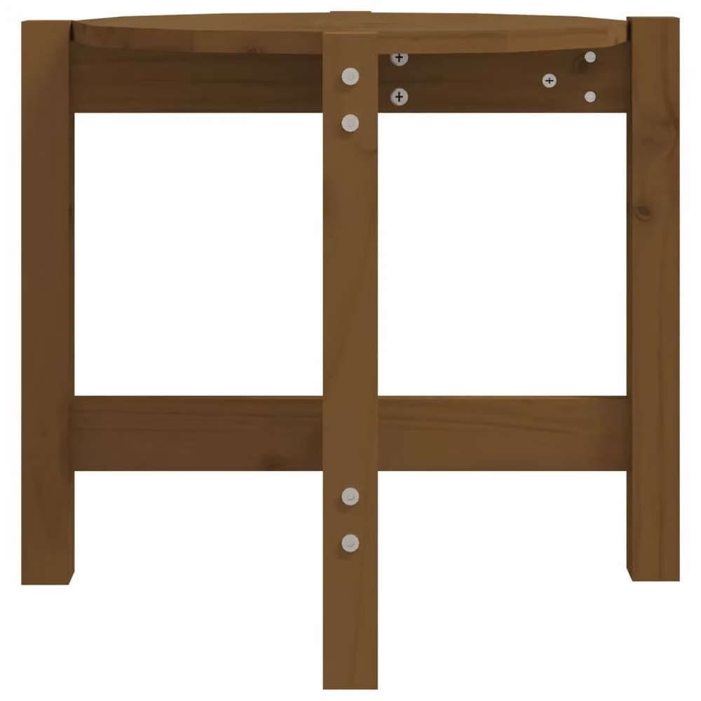 Berkfield Home Beautiful Round Solid Wood Pine Coffee Table in Honey Brown, Diameter: 52.5 cm, Height: 45 cm – 4