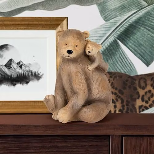 Garden Greatness Beau on Bonnie's Back Animal Statue Decor Figurine, Brown and Multicolour, H 15.0 cm x W 11.0 cm x D 11.0 cm – 2