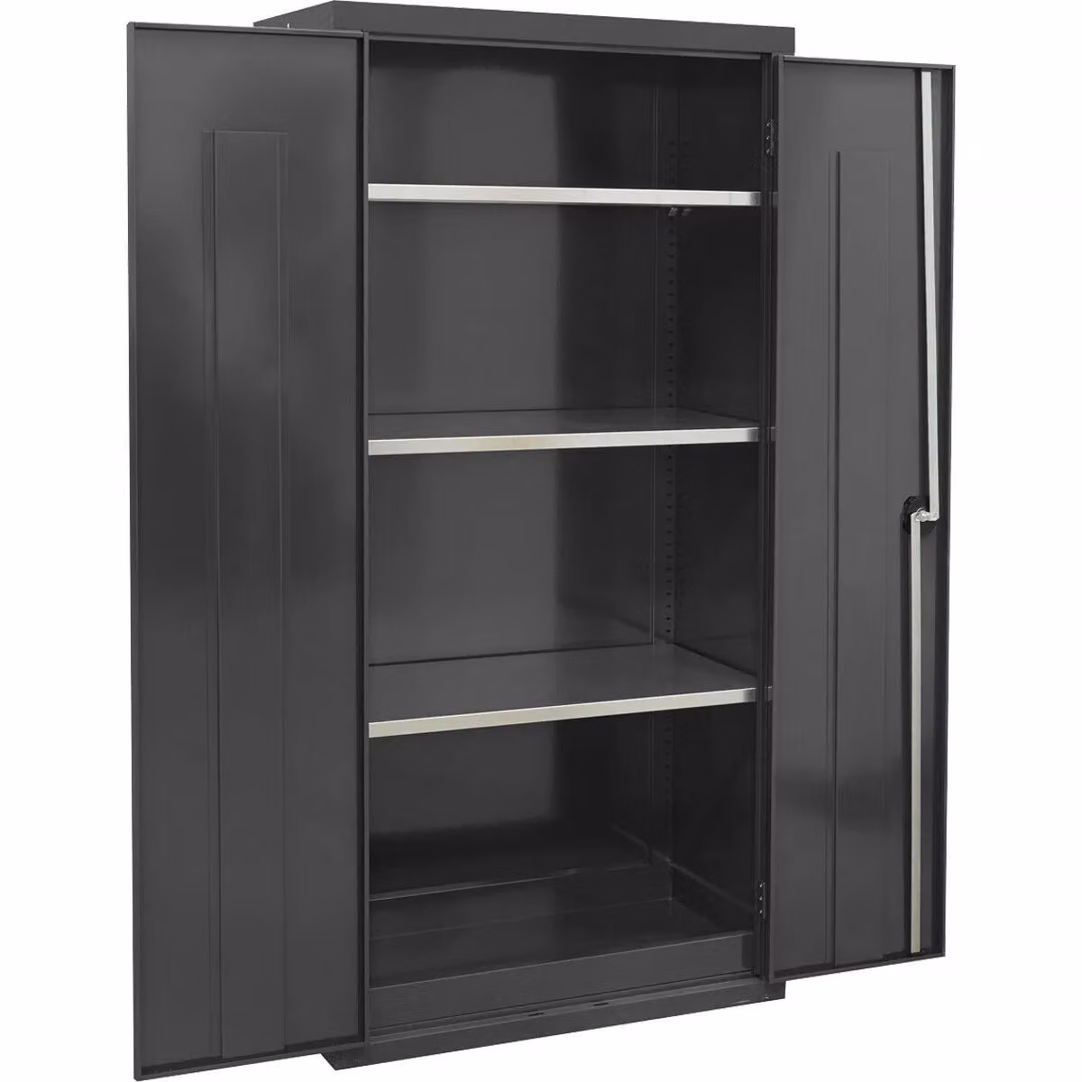 Loops Grey Metal CoSHH Substance Cabinet with Two Hinged Doors and 2-Point Key Lock, W/D/H: 90 x 46 x 180 cm – 3