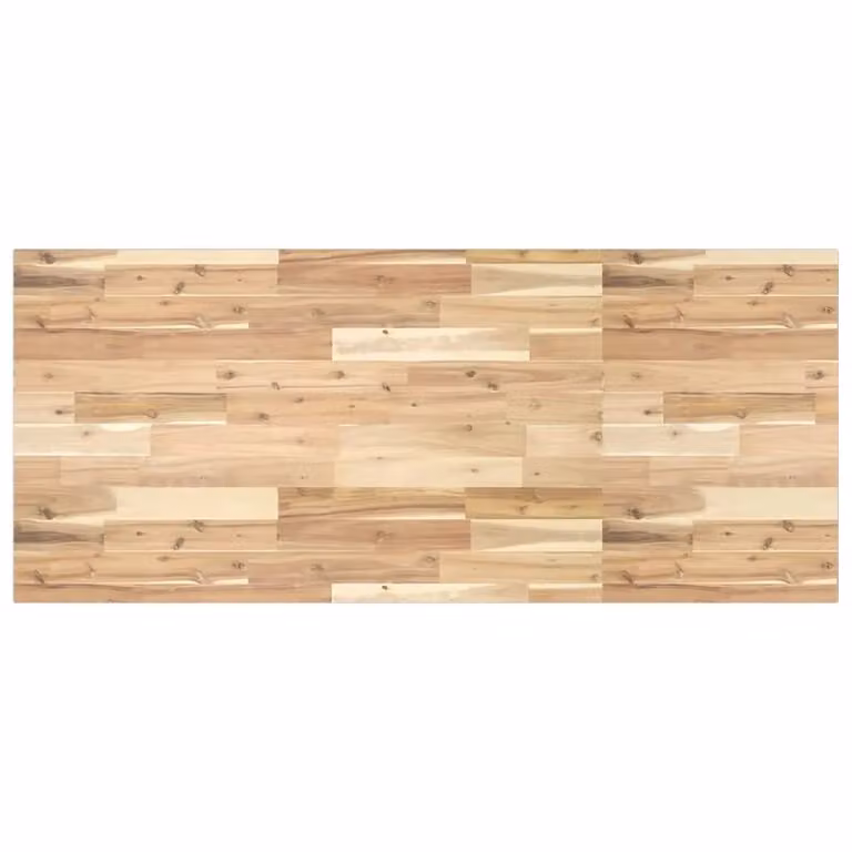 Berkfield Home Rectangular Table Top in Brown Solid Acacia Wood, W/D/H: 120 x 60 x 2 cm