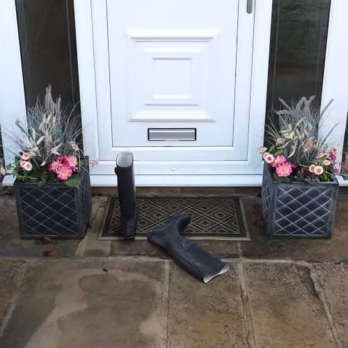 JVL Havana Black Rubber Pin Doormat, W: 45 cm, L: 75 cm – 8