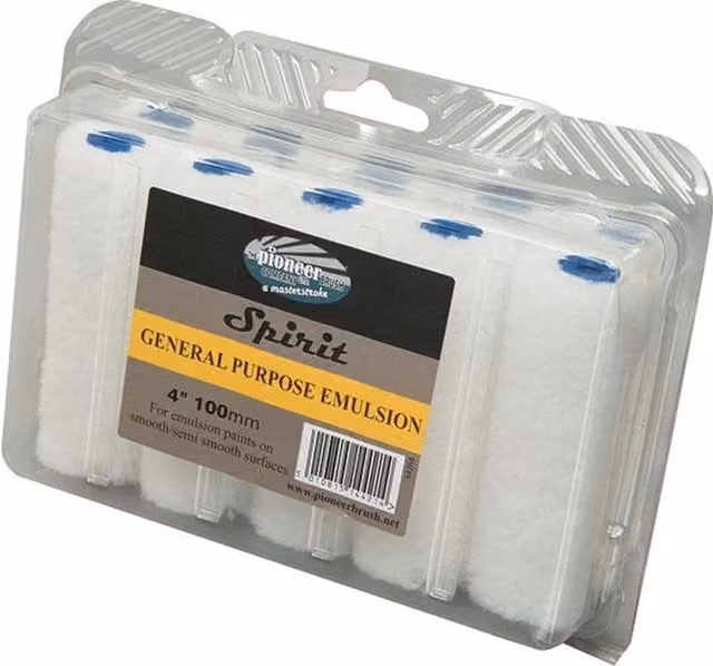Pioneer Spirit Poly Radiator General Purpose Emulsion Roller Refill Sleeve, White, 10 Pack