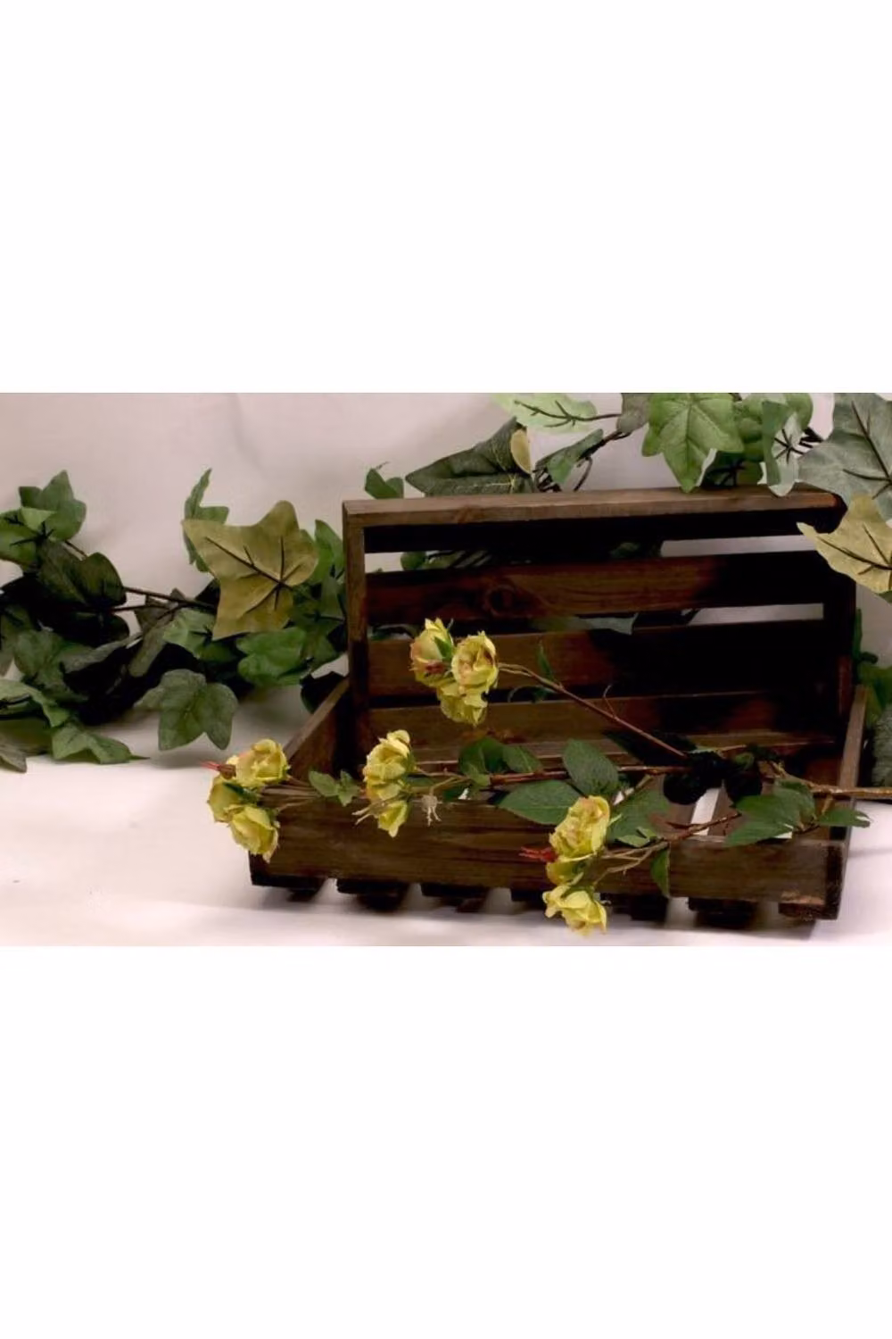 KDMD Wild Rose Spray Green Artificial Textile Flowers, Height: 70 cm – 2