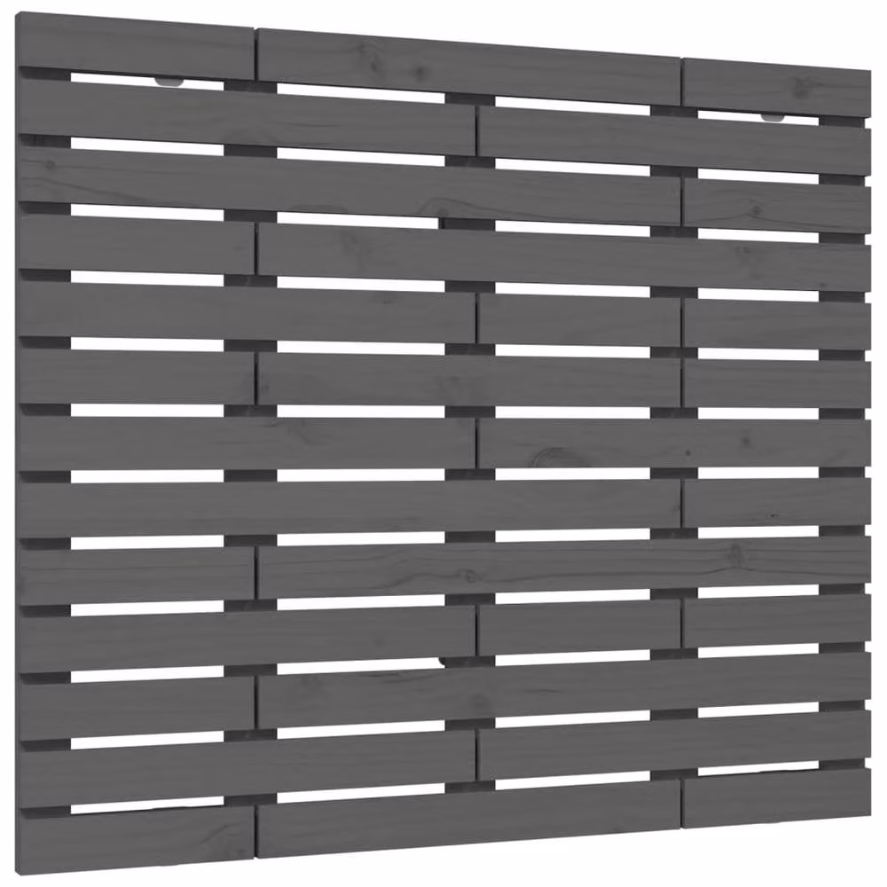 Berkfield Home Grey Solid Pine Wood Wall Mounted Headboard W: 126 cm, D: 3 cm, H: 91.5 cm – 2