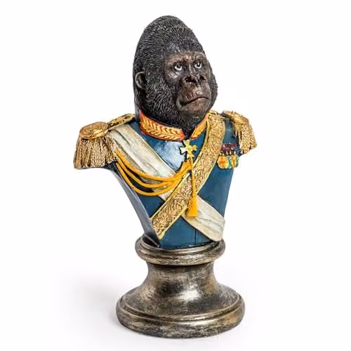 Madison & Mayfair Gentry Gorilla Bust Sculpture in Blue – 1
