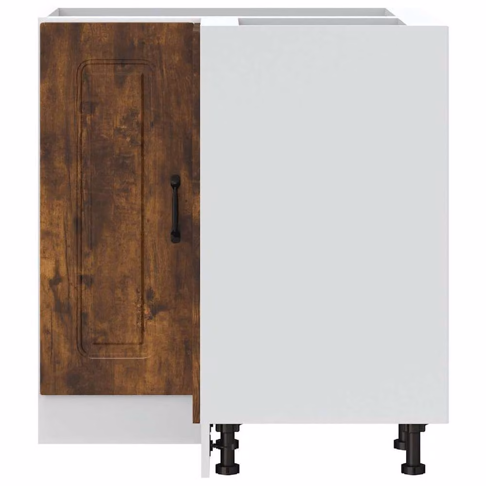 Berkfield Home Kalmar Corner Base Kitchen Cabinet in Smoked Oak Brown Engineered Wood – 2