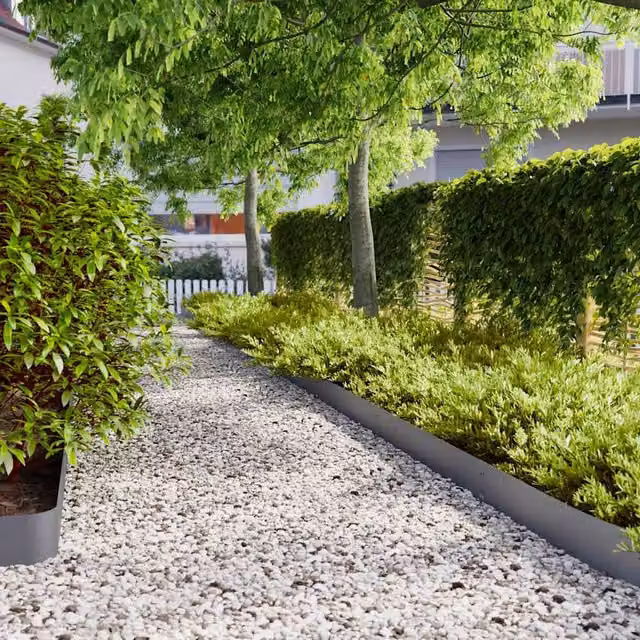 Berkfield Home Lawn Edgings, 10 Pieces, Anthracite and Black, Cold-rolled Steel, 15 x 103 cm
