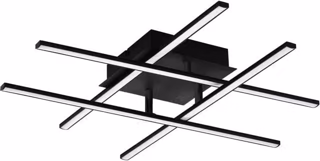 Eglo Lasana 3 LED Contemporary Flush Ceiling Light in Black