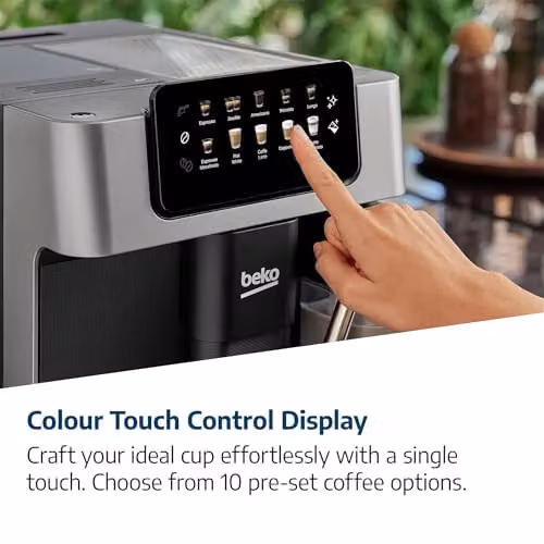 Beko CaffeExperto Bean to Cup Coffee Machine with Integrated Milk Container and Touch Display, Black, W/D/H: 40.5 x 27.5 x 34 cm – 6