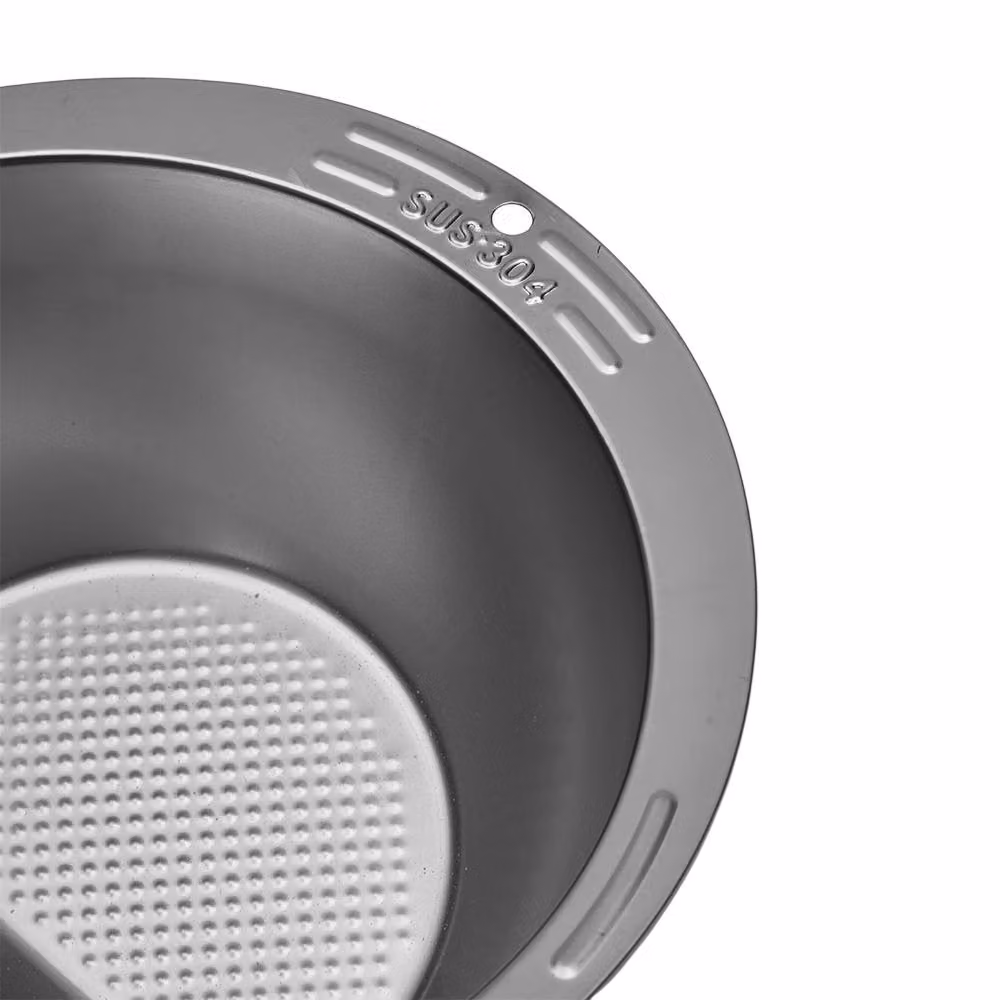 Living and Home Stainless Steel Round Rice Washing Basin Colander in Silver – 2