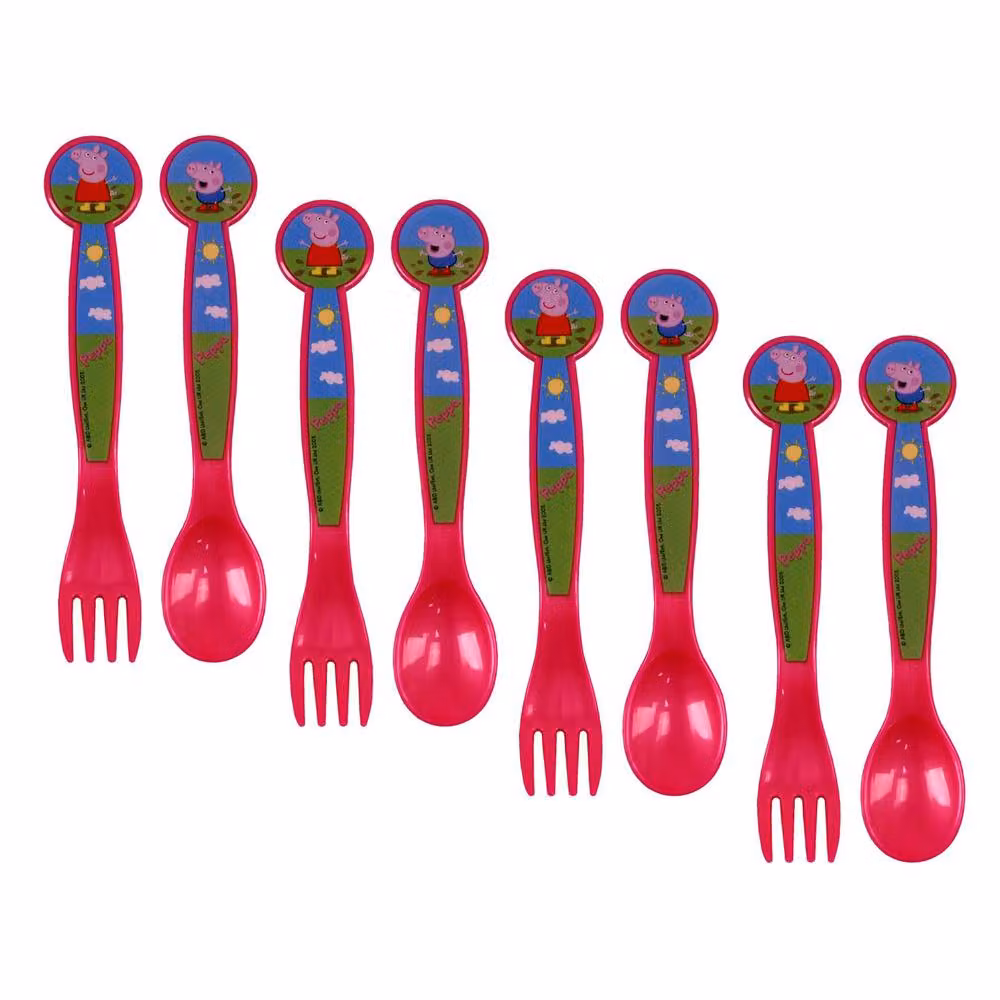 Peppa Pig 16 Piece Pink Childrens Dinnerware Set – 3