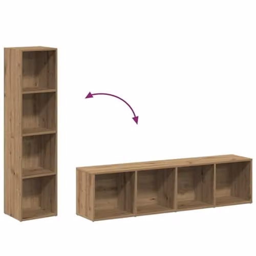 vidaXL Artisan Oak Book Cabinet in Brown, W/D/H: 36 x 30 x 143 cm – 3