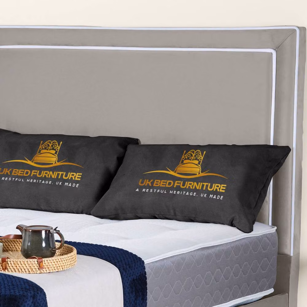 UK Bed Furniture Ariana Ottoman Gas Lift Upholstered Velvet Bed in Grey, W/D/H: 120 x 200 cm – 2