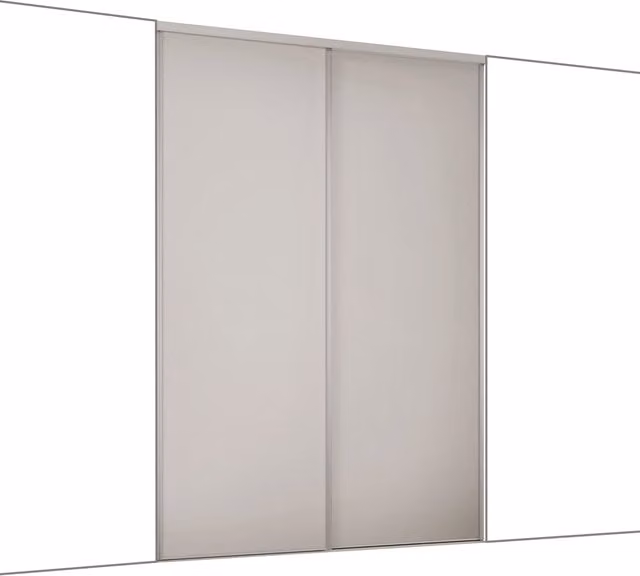 Spacepro Classic Sliding Wardrobe Door Kit in Matt Dove Grey, Width: 90 cm