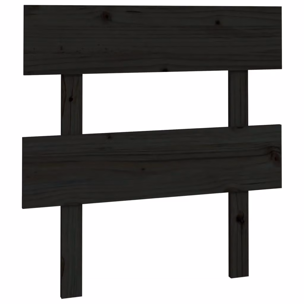 Berkfield Home Rustic Black Solid Pine Bed Headboard W/D/H: 93.5 x 3 x 81 cm – 2