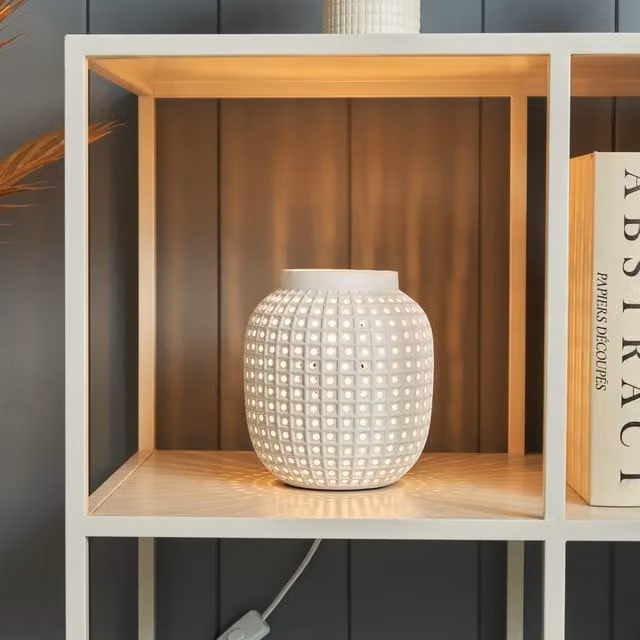 Litecraft Kerry White Ceramic Table Lamp