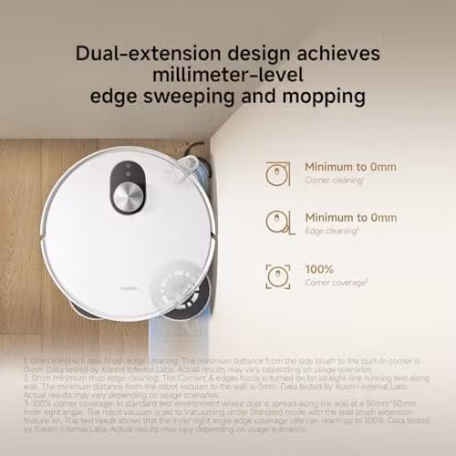 Xiaomi 5 Robot Vacuum Cleaner with Mop, 20000 Pa, White, Laser Navigation with Self-Cleaning Dock and Anti-Tangle Roller – 4