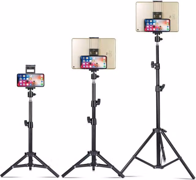 SPETLEK Heavy Duty Tripod Floor Stand Holder in Black