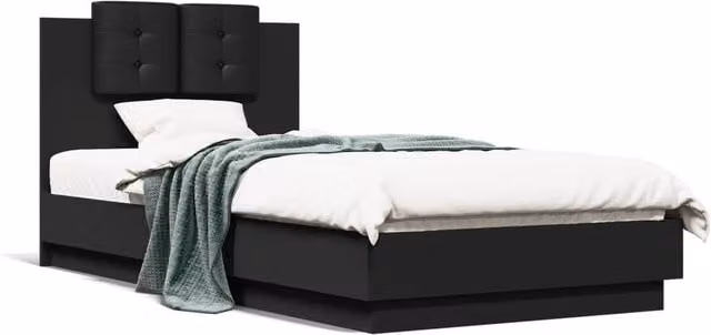 Berkfield Home Small Single Bed Frame in Black – 1