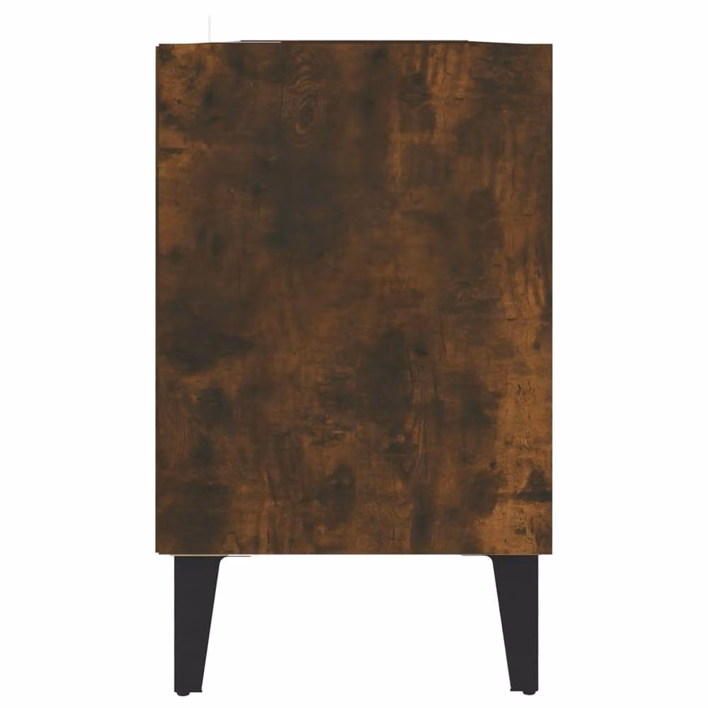 Berkfield Home TV Cabinet in Smoked Oak and Brown with Metal Legs, W: 103.5 cm, D: 30 cm, H: 50 cm – 4