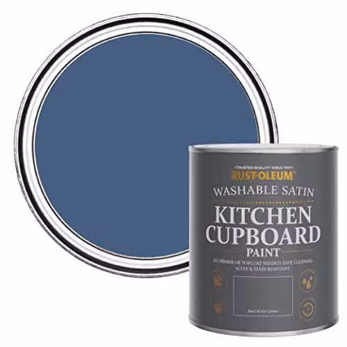 Rust-Oleum Blue Scrubbable Kitchen Cupboard Paint in Satin Finish, 0.75 l