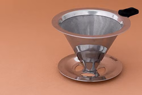 La Cafetiere Filterless Pour-Over Coffee Dripper with Fine Mesh Sieve in Silver – 2
