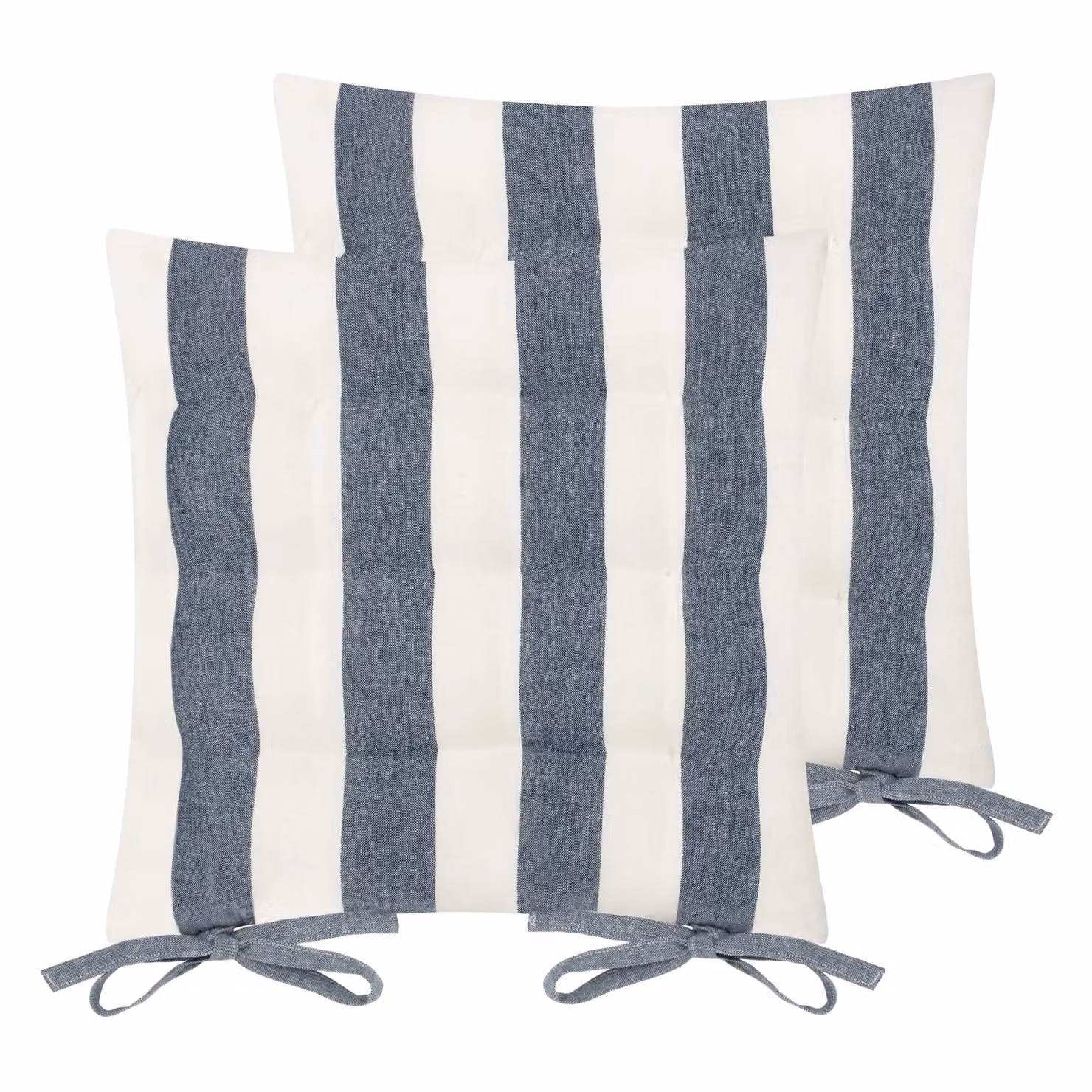 Yard Blue Cotton Square Seat Pads, 2 Pack, W/D/H: 40 x 40 x 40 cm – 2