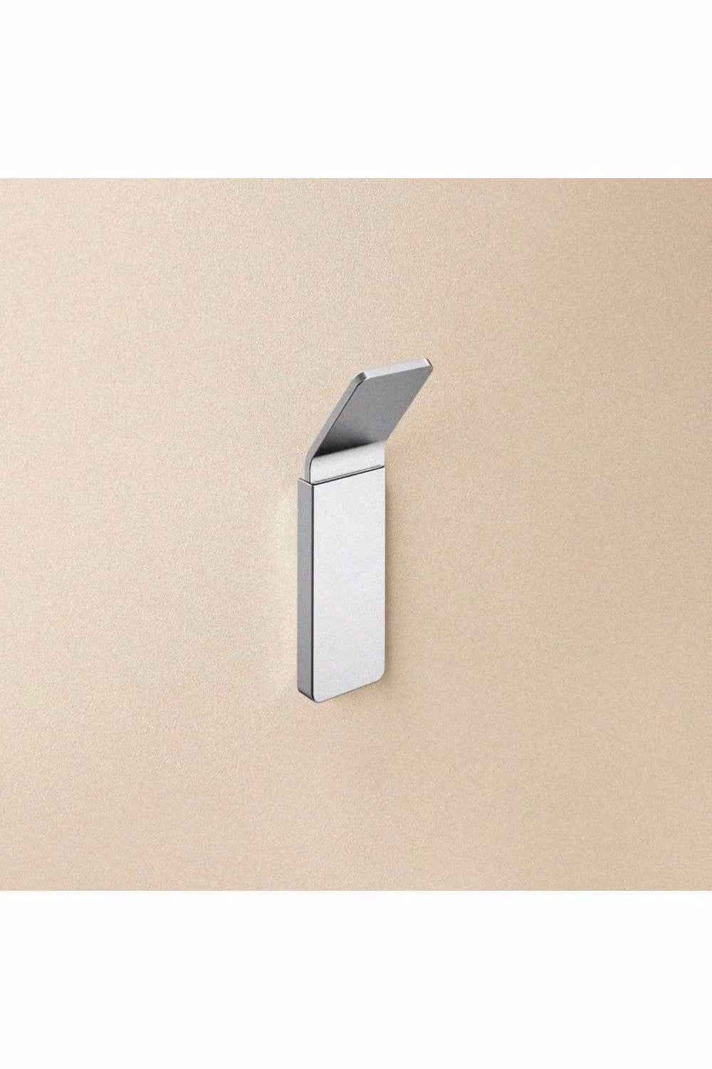 Cosmo Towel Hook in Brushed Stainless Steel, Metallic Silver, NEA Collection – 1