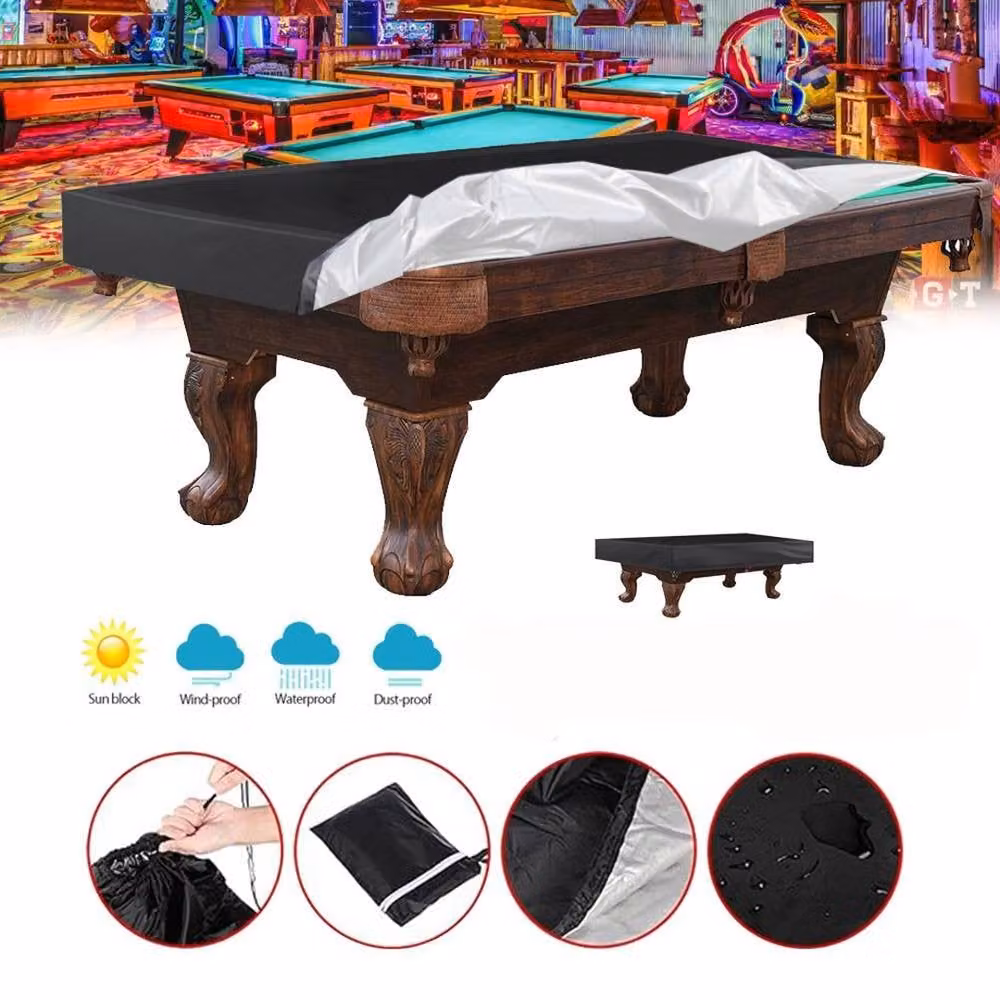 SPETLEK Waterproof 7ft Billiard Pool Table Cover in Black – 3