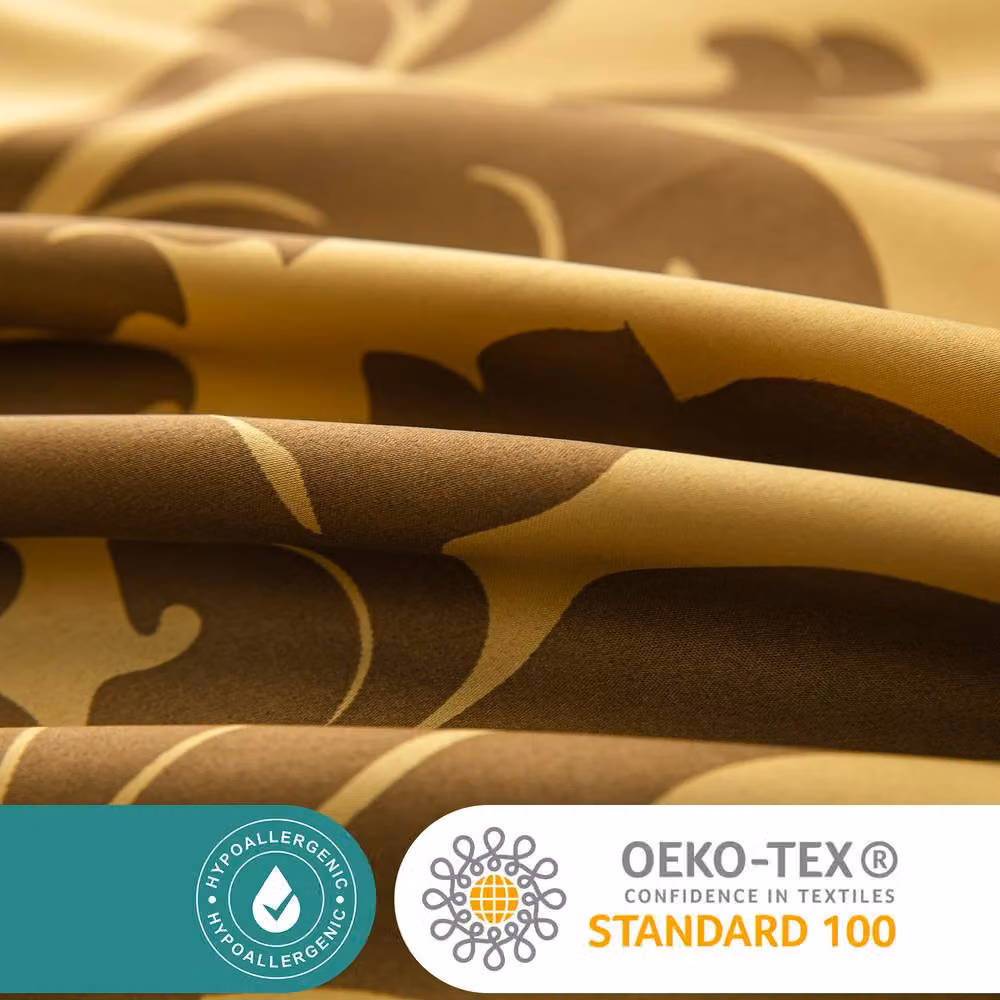 Grace Oeko-Tex Certified Ultrasoft Mako Satin Duvet Cover and Pillowcase Set in Gold, Double, W: 200 cm, H: 140 cm – 4