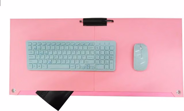 Accuratus Felt Laptop Desk Pad, Pink, W: 72.5 cm, D: 33.0 cm
