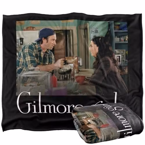 Warner Bros. Gilmore Girls Lorelai and Luke Super Soft Fleece Throw Blanket, Multicolour, W: 152 cm, D: 127 cm – 1