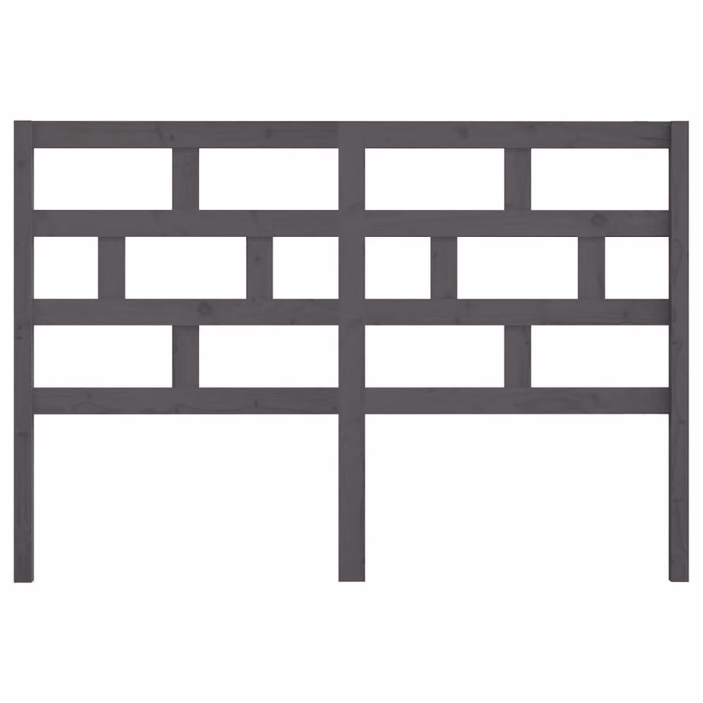 Berkfield Home Grey Rustic Solid Pine Wood Bed Headboard W/D/H: 141 x 4 x 100 cm – 3
