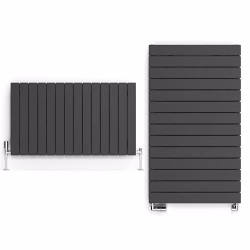 Terma Steel Wall Mounted Double Panel Radiator in Anthracite Grey, W: 103.2 cm, H: 60.0 cm – 1