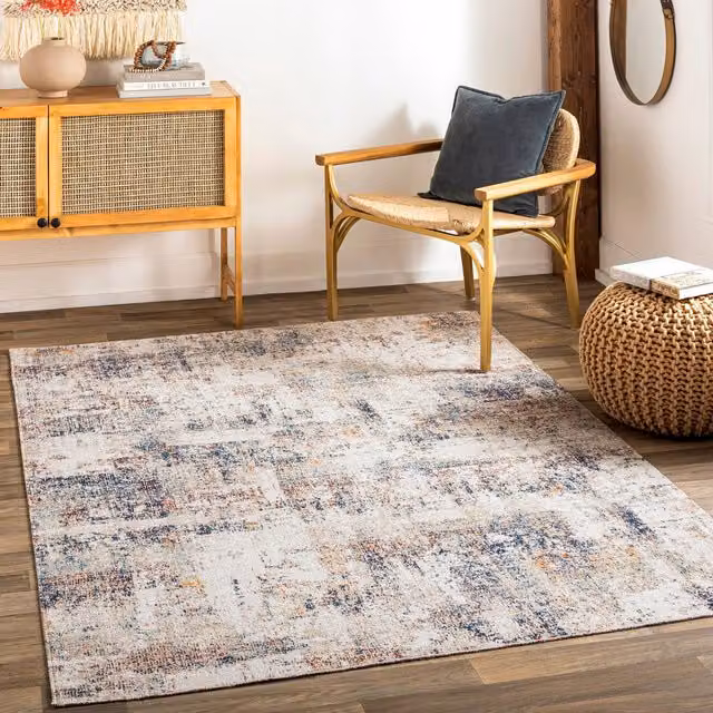 Livabliss Huntington Beach Modern Abstract In- & Outdoor Rug, Multicolour Blue and Red, W: 80 cm, L: 220 cm – 1
