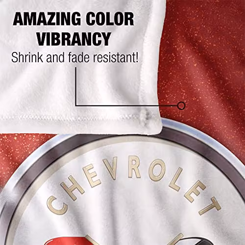 Trevco Chevrolet Corvette Emblem Fleck Super Soft Fleece Throw Blanket in White, W/D/H: 152 x 127 cm – 3